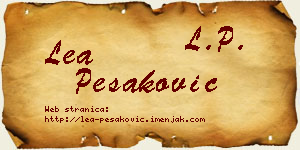 Lea Pešaković vizit kartica